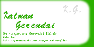 kalman gerendai business card
